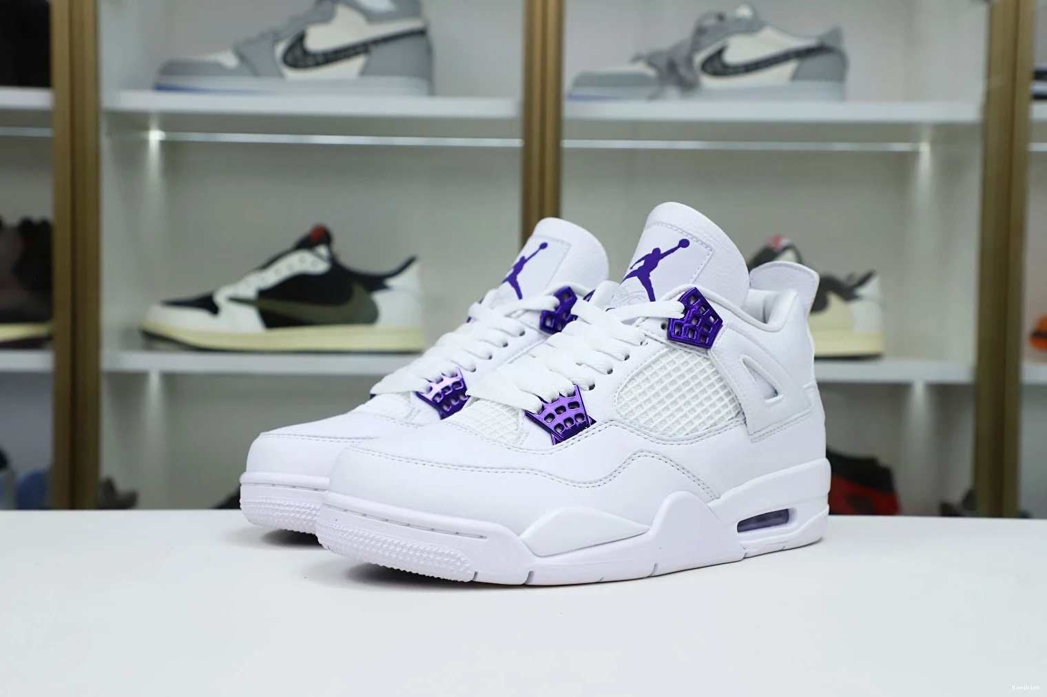 METALLIC JORDAN 4 Kimikick AIR Affordable PURPLE 1977 0608